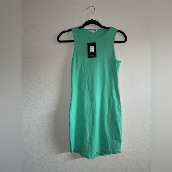 Fashion Nova - Reno Ribbed Mini Dress - Green - Size L - Picture 3 of 7